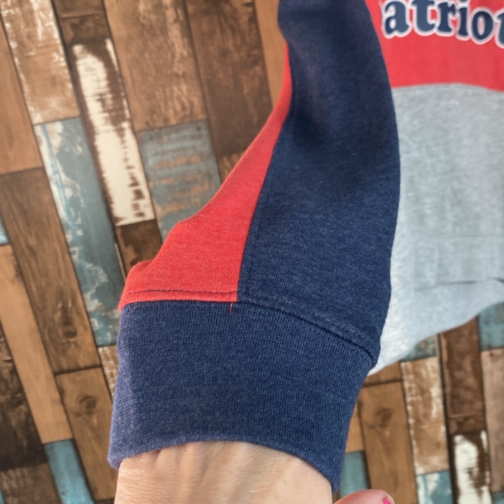 Patriots small cozy high low hoodie sweatshirt - Picture 9 of 16